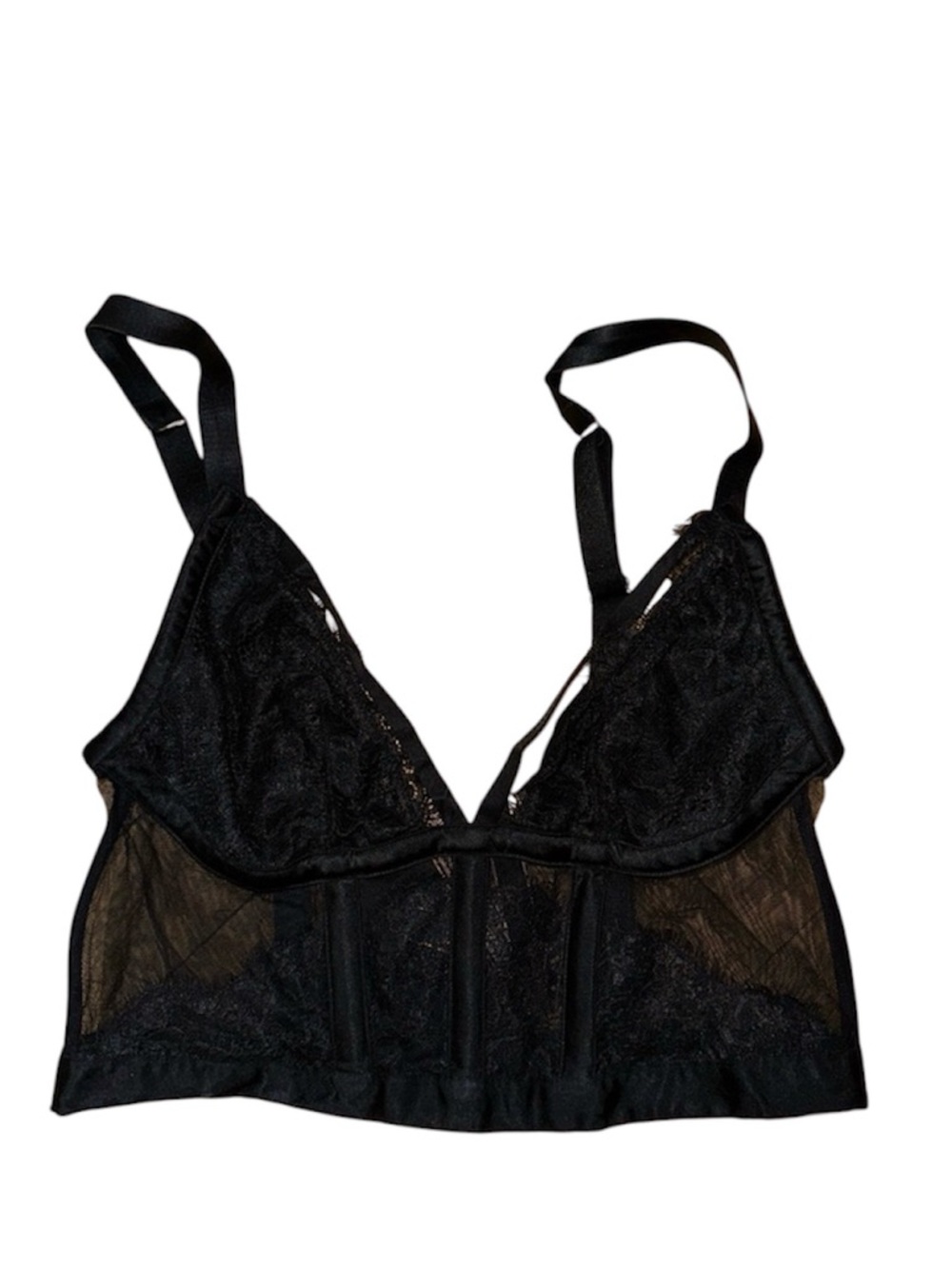 Woman’s Size Medium Victoria’s Secret black lace lingerie bralette bra